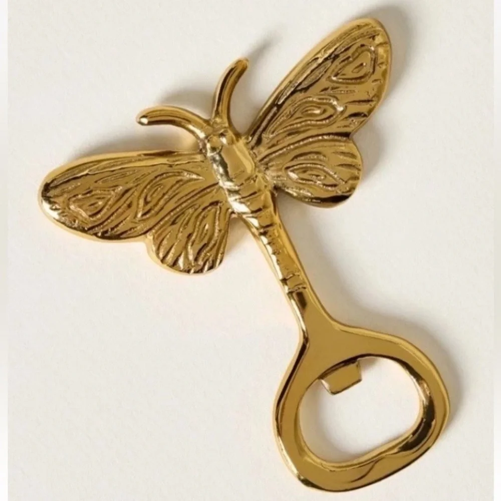 ANTHROPOLOGIE CATHERINE MARTIN MOTH / BUTTERFLY BOTTLE OPENER WHIMSICAL BAR NEW